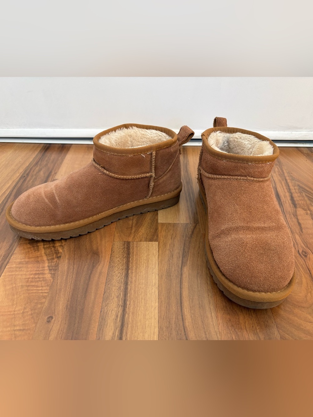 Cushionaire | Women's Brown Suede-Look Sherpa-Lined Ankle Booties